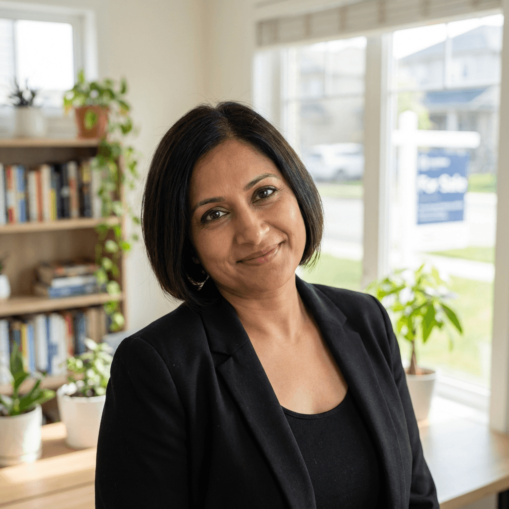 Portrait of a female client in her early 40s
